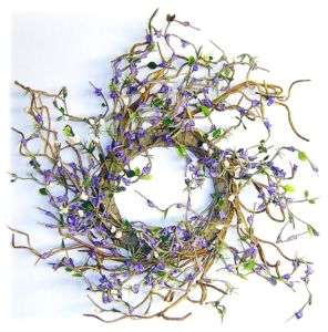 Artificial Lavender Cream Flower Bud Wreath Floral 16  