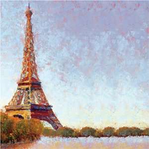  Eiffel Tower Painting Scrapbook Paper