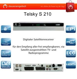 Telsky S 210 Digitaler Sat Receiver USB HDMI PVR Aufn.  