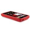 Red Gel Soft Case+Privacy Film+Car+AC Charger For Motorola Droid 