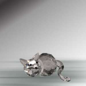   Crystal Fatty Cat Figurine, 2.33 Inches, Handcrafted