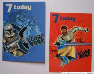 Star Wars Geburtstagskarte Heute 7. Geburtstag Karte + Umschlag  