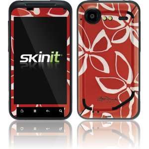  Skinit Red and White Floral Print Vinyl Skin for HTC Droid 