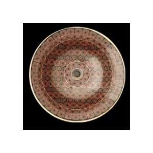  Linkasink CLO3 Linkasink Cloisonne Brown Circles Sink 