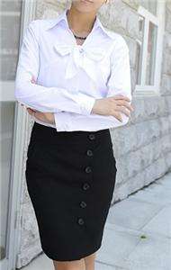 Simple elegant women career dress up formal suit skirt  