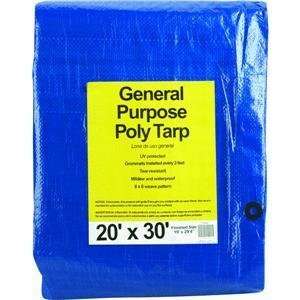   All Purpose Poly Blue Tarpaulin, 20X30 BLUE AP TARP