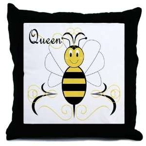  Smiling Bumble Bee Queen Bee Cute Throw Pillow by 