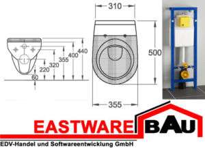 WISA Vorwandelement + Allia Paris WC 50cm Ausladung NEU  