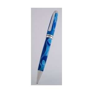  Euro Series Chrome Twist Pen in Dark & Light Blue acrylic 