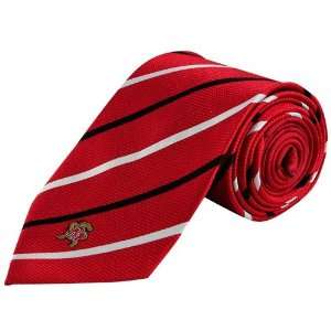  Maryland Terrapins Red Narrow Stripe Silk Tie