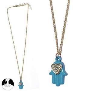 sg paris teenager necklace necklace 46cm+ext gold turquoise crystal 