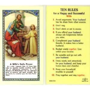  A Wifes Daily Prayer Holy Card (800 072) 