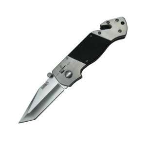   Knife Black G 10 Handle Satin Tanto Blade Plain