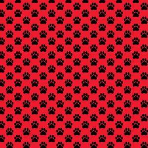  DOG PAWS PATTERN RED & BLACK Vinyl Decal Sheets 12x12 x3 