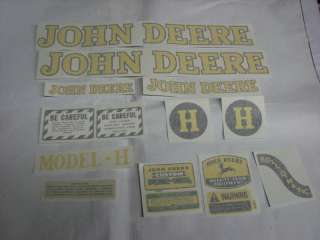 John Deere H 1939 & Up Decal Set   Vinyl Cut  