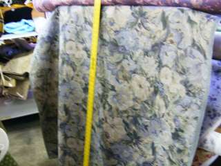 up 8 upholstery fabric LARGE FLOWER DESIGN blue sage  