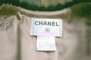 Authentic CHANEL Mink Fur Tweet Fantasy Coat Jacket Size UK 8 10 US4 6 