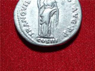 Ancient Hadrian 117 138 AD Roman Silver Denarius #pt17  