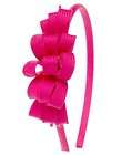   Panda Academy NWT Shoelace Loop Hair HEADBAND (fuchsia dark pink bow