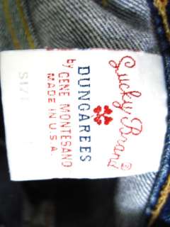   of lucky brand blue denim lowrise flare jeans pants in a size 24 these