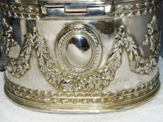 Silver Plate NOUVEAU Jewelry Casket Box~Velvet Lining  