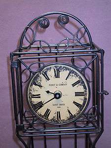 22 Wrought Iron Tower Clock Poirot & Germain Saint Croix Paris 