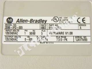 Allen Bradley AB 2098 IPD 005 /A Ultra5000 Servo Drive  