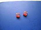 VINTAGE PAIR OF ORANGE SQUARE DICE SIZE 5/8