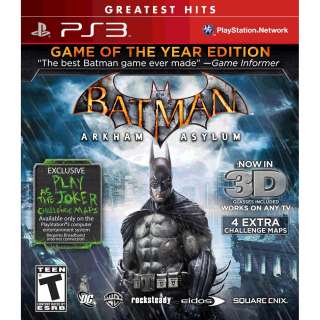 NEW Batman Arkham Asylum Game of the Year Edition PS3 788687501088 