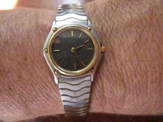 Modern Ebel Sports Wave Womens Watch 18k Gold Bezel and Stainless 