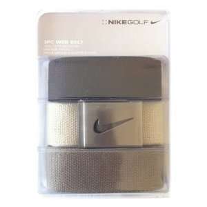  Golf Web Belt 3 in 1 Pack Swoosh Buckle One Fits All  DIfferent colors