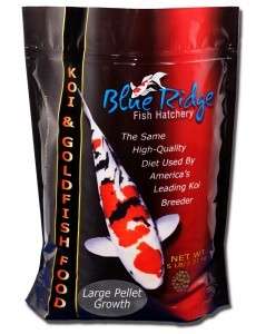 25 LB Large Pellet Blue Ridge Fish Hatchery Growth Formula Koi Food 
