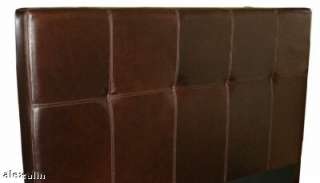 Queen Size Coffee Brown Leather Headboard for Bed, NEW  