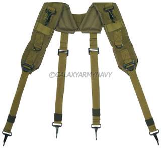 Military Army Olive Drab Tactical H Type LC 1 Load Bearing Suspenders 