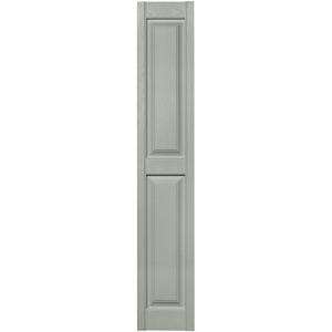 Builders Edge 12 in. x 67 in. RaisedPanel Vinyl Exterior Shutters Pair 