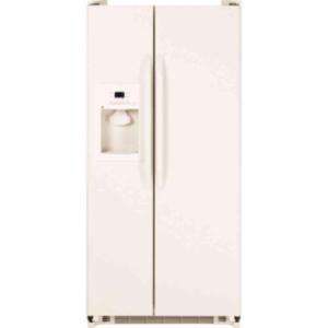 GE 20.0 cu. ft. 32 in. Wide Side by Side Refrigerator in Bisque 