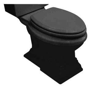   Right Height (16 1/2 in.) Elongated Toilet Bowl with Seat in Black