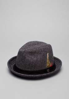 BRIXTON Stroll Hat in Grey Herringbone  