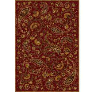 Home Dynamix Paisley Red 5 Ft. 2 In. X 7 Ft. 2 In. Area Rug 2 HD1072 