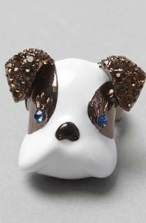 Betsey Johnson The Royal Engagement Dog Ring Gold Brown  Karmaloop 