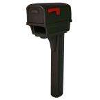    Gentry 50 in. Plastic All In One Post Mount Mailbox and 