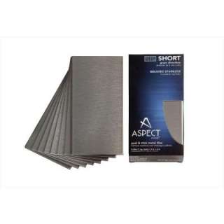    Steel Short Grain Backsplash Tiles (8 Pack) A51 50 