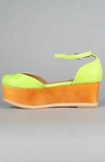 Jeffrey Campbell The Sue Bee Shoe in Neon Green  Karmaloop 