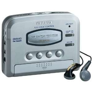 Aiwa HS GMX40 tragbarer Kassettenspieler silber  Elektronik