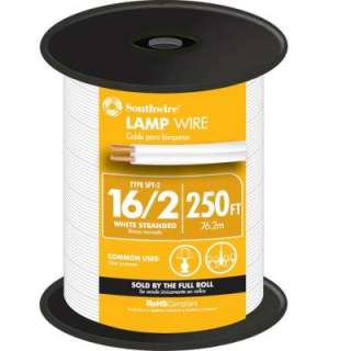   250 ft. 16 2 Lamp Wire White Cable 55682144 