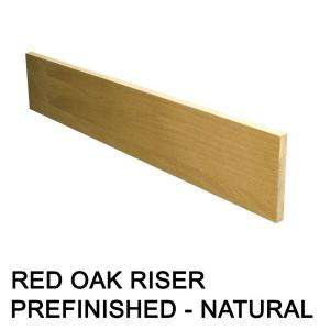 Stairtek 0.75 In. X 7.5 In. X 36 In. Prefinished Natural Red Oak Riser 