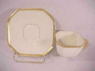 Lenox Tuxedo J33 Unusual Square Cup and Saucer Set  