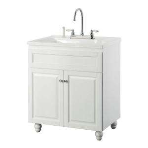 Foremost Bramlea 30 in. Laundry Vanity in White and Premium Acrylic 