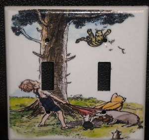 CLASSIC POOH DOUBLE LIGHT SWITCH COVER Winnie the Pooh  
