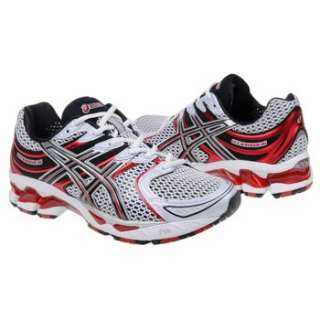Athletics Asics Mens GEL Kayano 16 Wht/Blk/Fire Red Shoes 